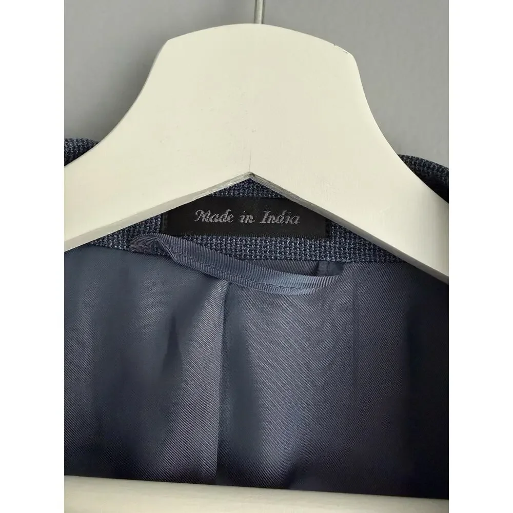 Lauren Ralph Lauren Blazer 48R Silk Wool Blue Sport Coat Classic